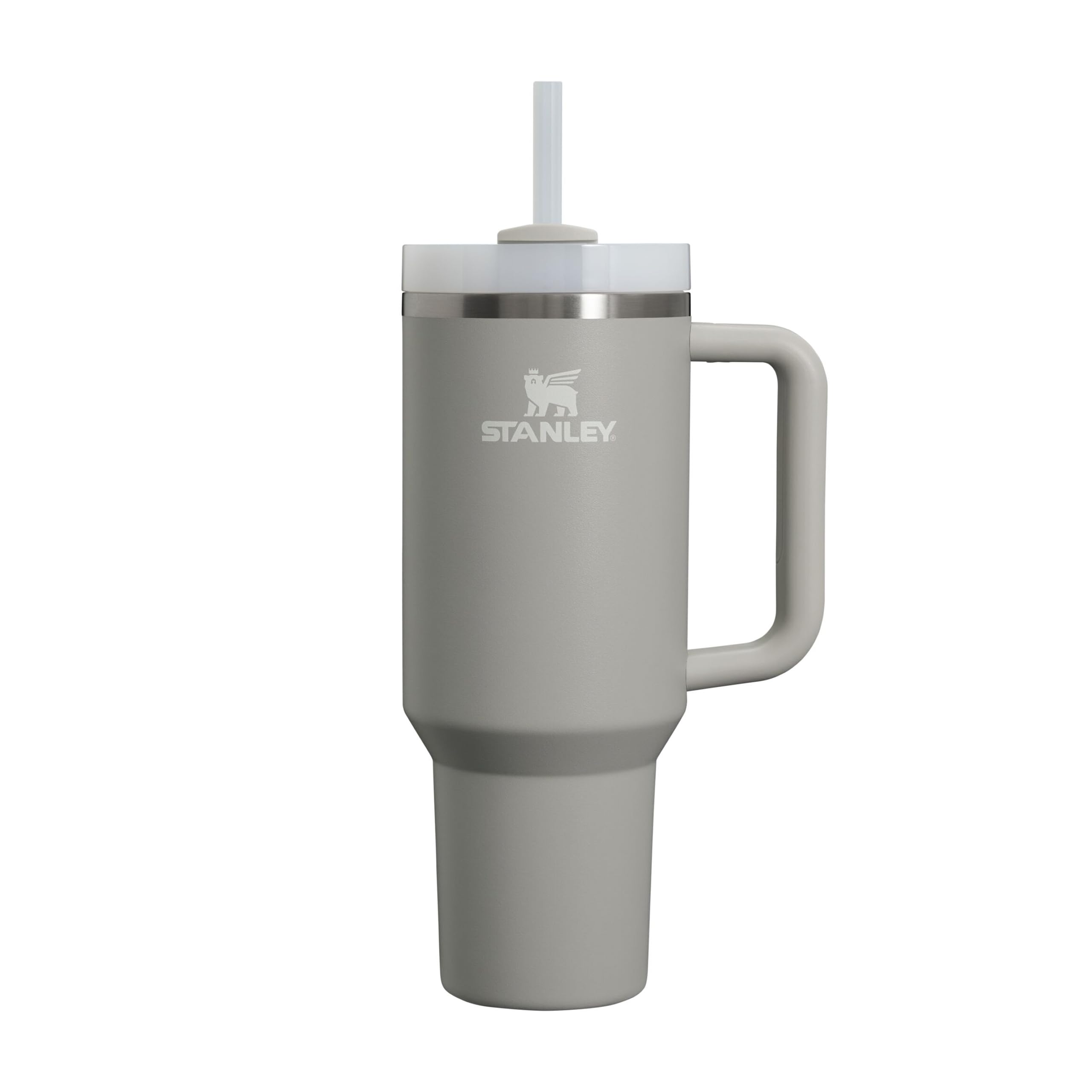 Stanley 1913 Quencher H2.0 Flowstate Drinking Bottle with Straw 1.2L - Thermo Mug Cools 11 Hours - 48 Hours Ice Cold - Dishwasher Safe - Thermos Bottle BPA Free - Stainless Steel Drinking Cup - Ash - 100000108430