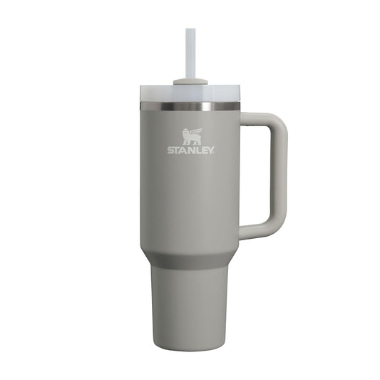 Stanley 1913 Quencher H2.0 Flowstate Drinking Bottle with Straw 1.2L - Thermo Mug Cools 11 Hours - 48 Hours Ice Cold - Dishwasher Safe - Thermos Bottle BPA Free - Stainless Steel Drinking Cup - Ash - 100000108430