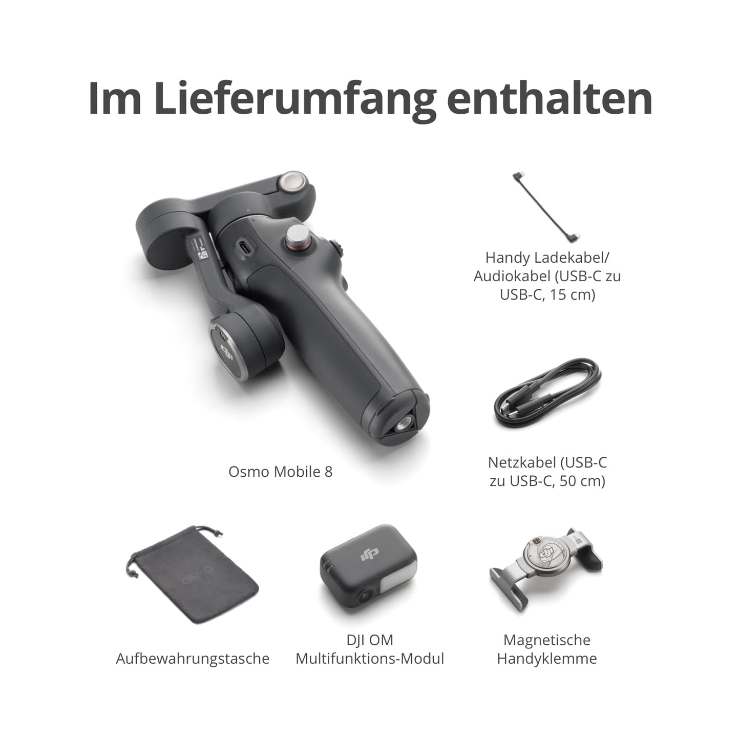 DJI Osmo Mobile 8 smartphone gimbal, 3-axis stabilization - 6937224126817