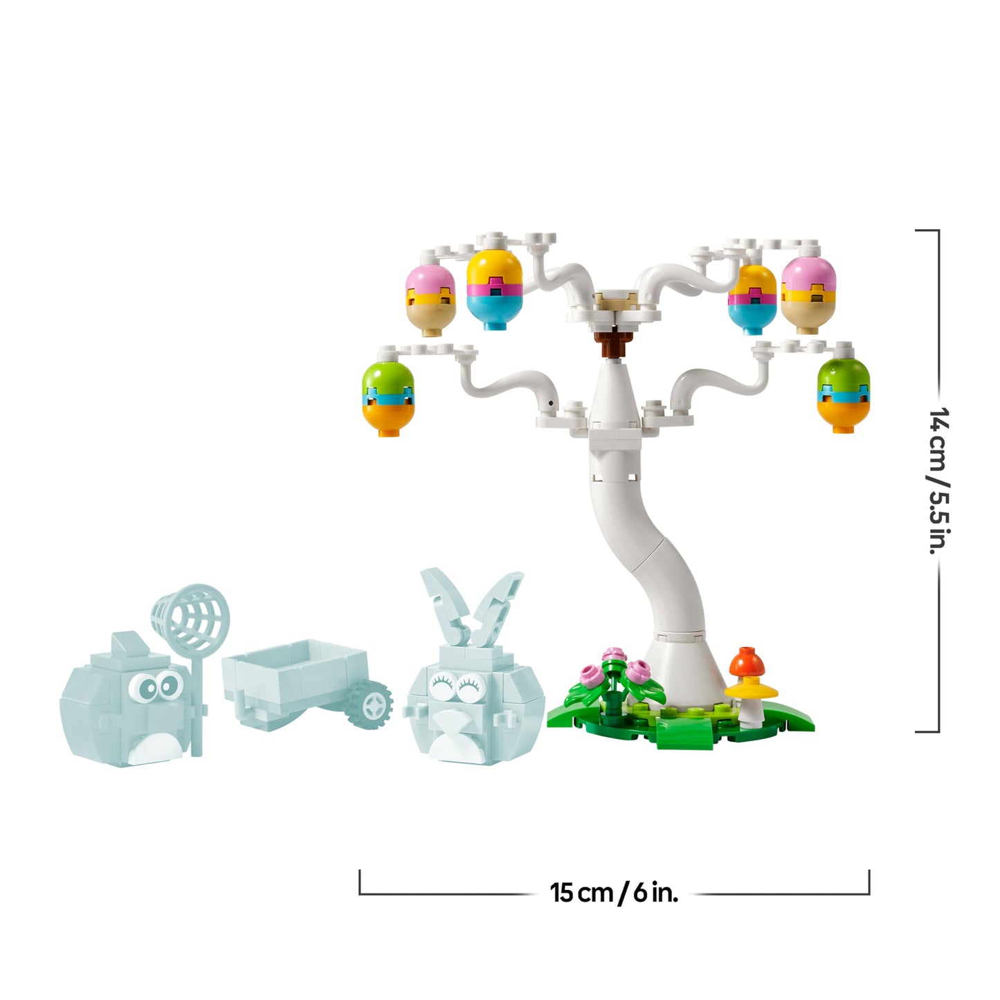 LEGO Easter Bunny and Easter Egg Hunt - Children's Toy with Rabbits & Bird Animal Figures - With Tree & Cart - Creative Construction Toy - Gift for Girls & Boys from 8 Years - 40808