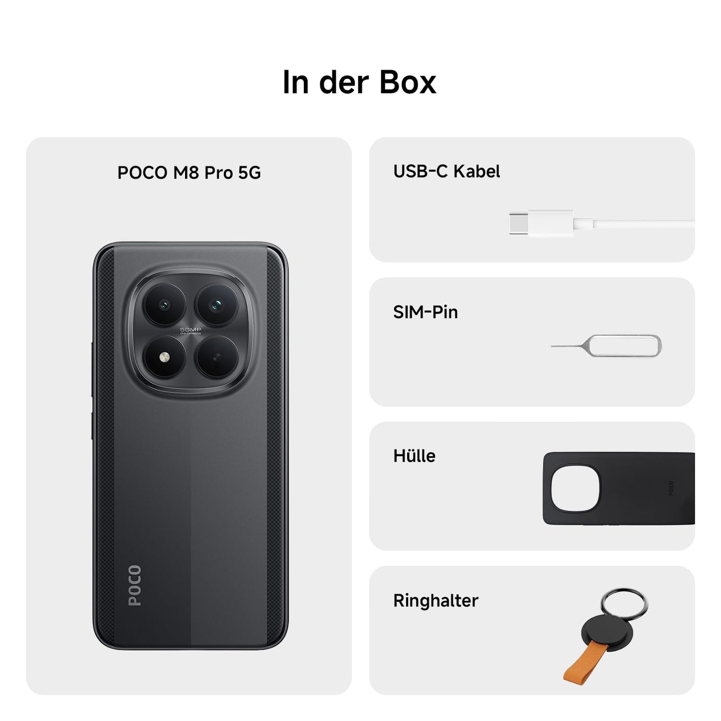 XIAOMI Poco M8 Pro 5G Smartphone, 12 GB RAM + 512 GB Storage, Mobile Phone with Android, 6.83" 1.5K CrystalRes AMOLED, 50 MP Light Fusion 800 with OIS, IP68, Black, 2 Year Warranty - MZB0NFVEU