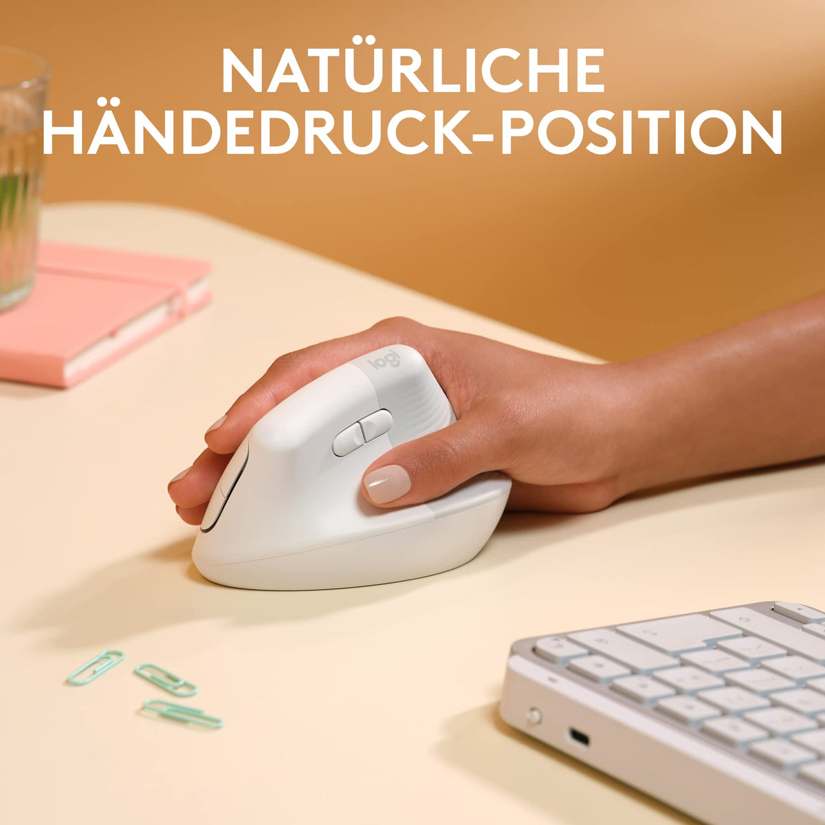 Set Logitech cu tastatura MX Keys Mini pentru Mac și mouse-ul vertical ergonomic Lift pentru Mac – fără fir, Bluetooth, taste cu iluminare de fundal, silențios, compatibil cu macOS/iPadOS/MacBook/iMac/iPad - 910-006473