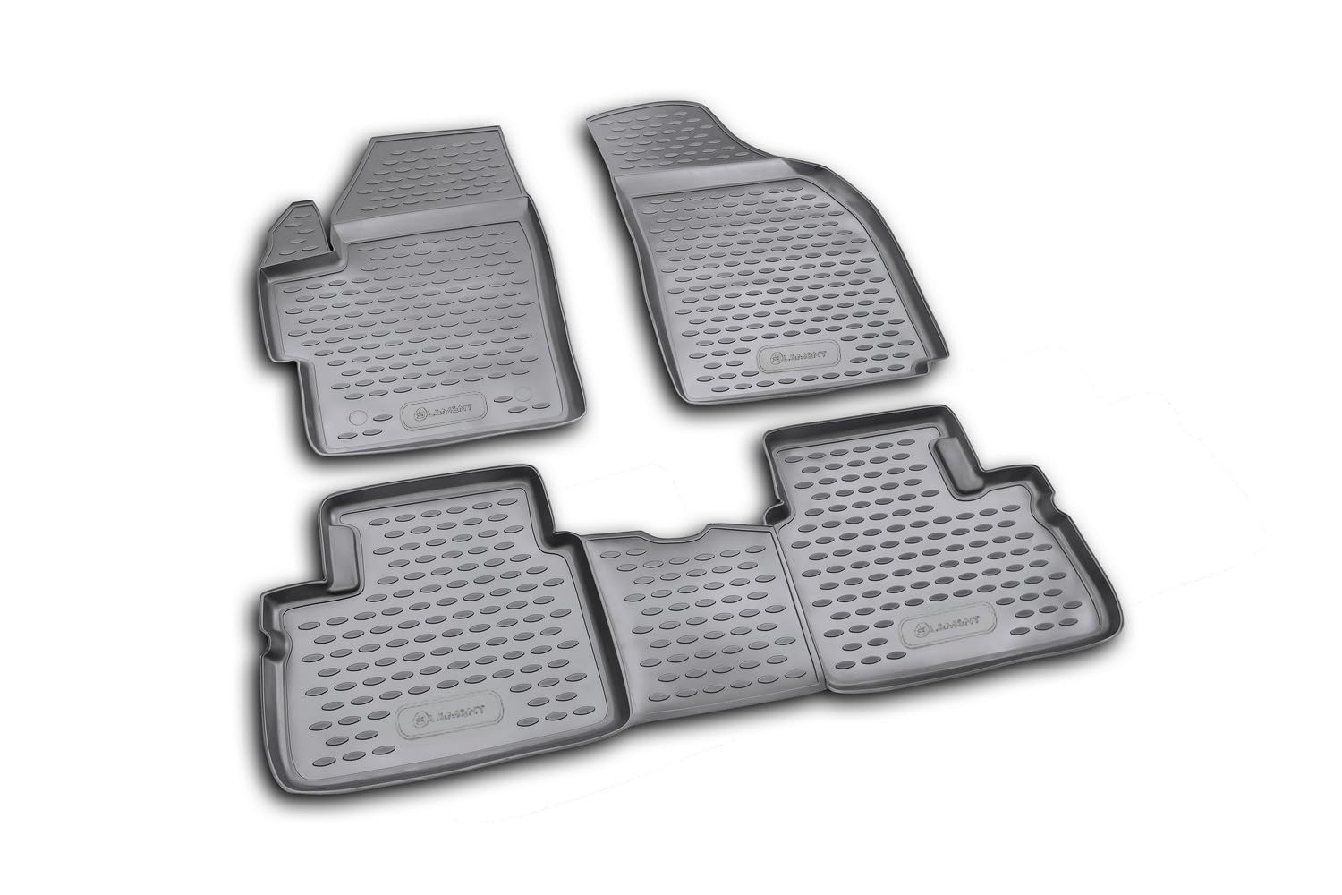 Element 3D rubber floor mats suitable for Daewoo Matiz (2005-) | 100% custom-fit all-weather floor mats made of TPE, high edge, waterproof, non-slip, odorless - EXP.NLC.11.04.210k