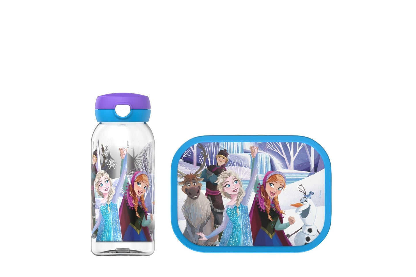 Mepal - Campus break set - set for children with drinking bottle with hinged lid & lunch box - lunch set for school or on the go - dishwasher safe - 600 + 750 ml - frozen friends - 107485165416