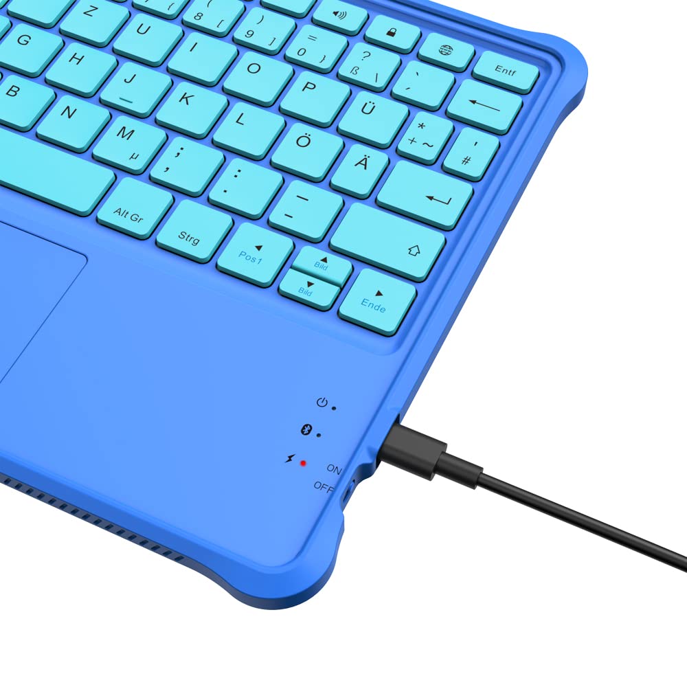 Made for Amazon Kids Blue Bluetooth Wireless Keyboard for Fire HD 10 Kids and Kids Pro Tablets - KAW0005
