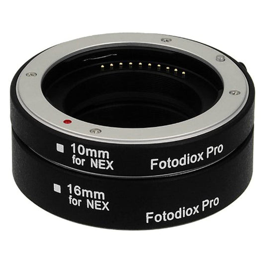 Fotodiox Pro Automatic Macro Extension Tube Set Compatible with Sony E-Mount Cameras - for Extreme Macro Photography - Macro-Tube-Auto-SnyE