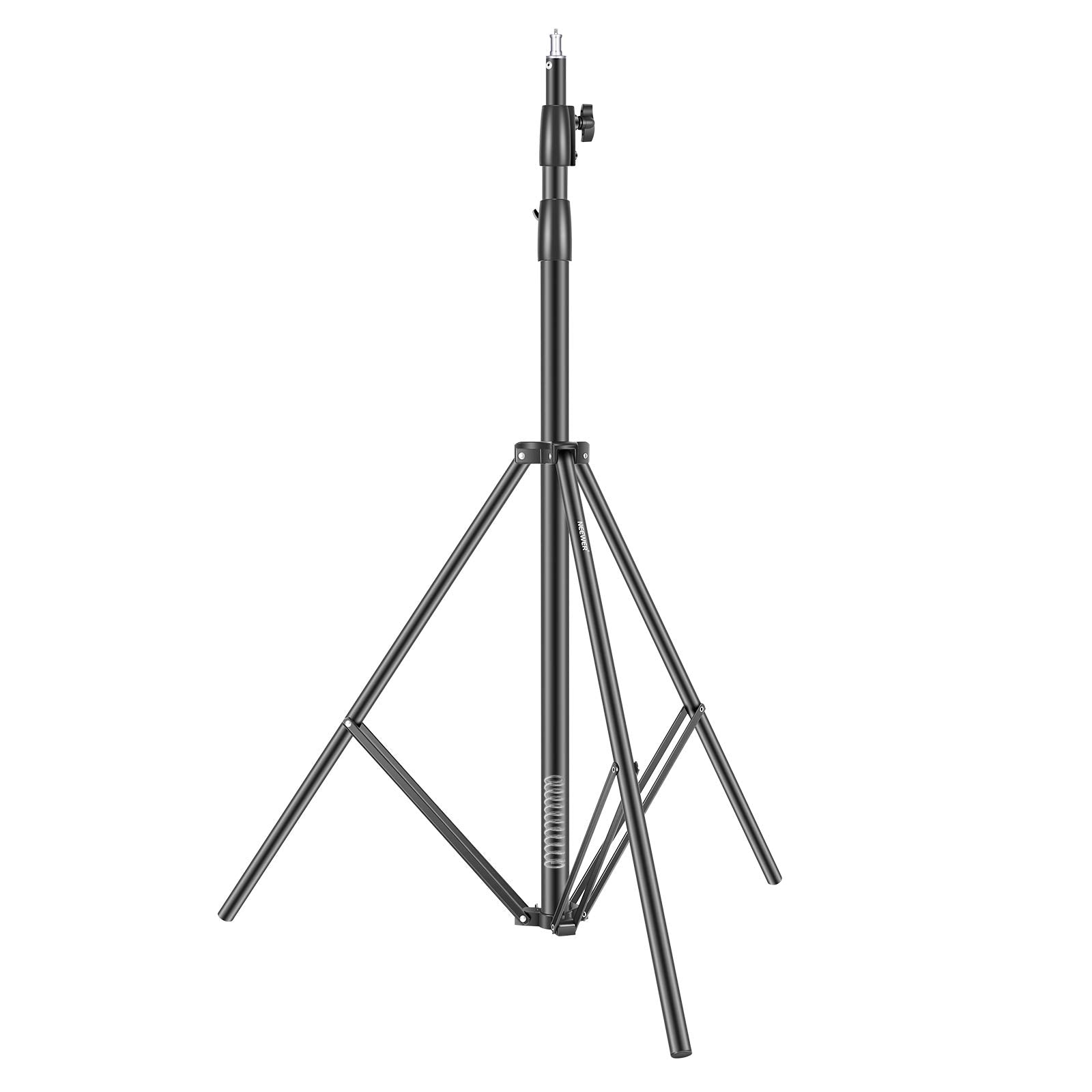 NEEWER High Performance Light Stand 3 Meters Adjustable Spring Padded Metal Photography Tripod Stand for Photo Studio Softbox Flash Monolight Ring Light and Other Photo Equipment (Black) - 10097834