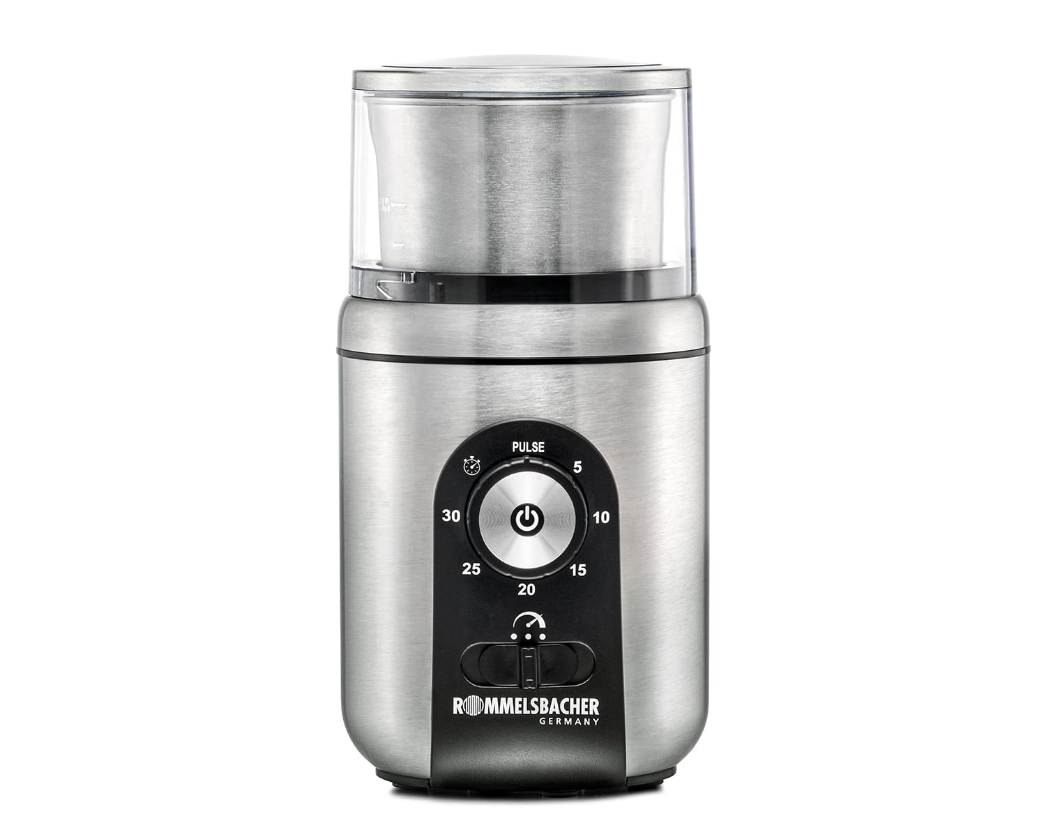 ROMMELSBACHER spice and coffee grinder EGK 250, 2 stainless steel containers with impact knife and special knife, capacity 70 g, grinding level can be selected over the grinding time, also for pesto, spices, nuts, sugar