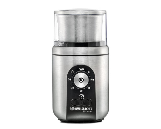 ROMMELSBACHER spice and coffee grinder EGK 250, 2 stainless steel containers with impact knife and special knife, capacity 70 g, grinding level can be selected over the grinding time, also for pesto, spices, nuts, sugar