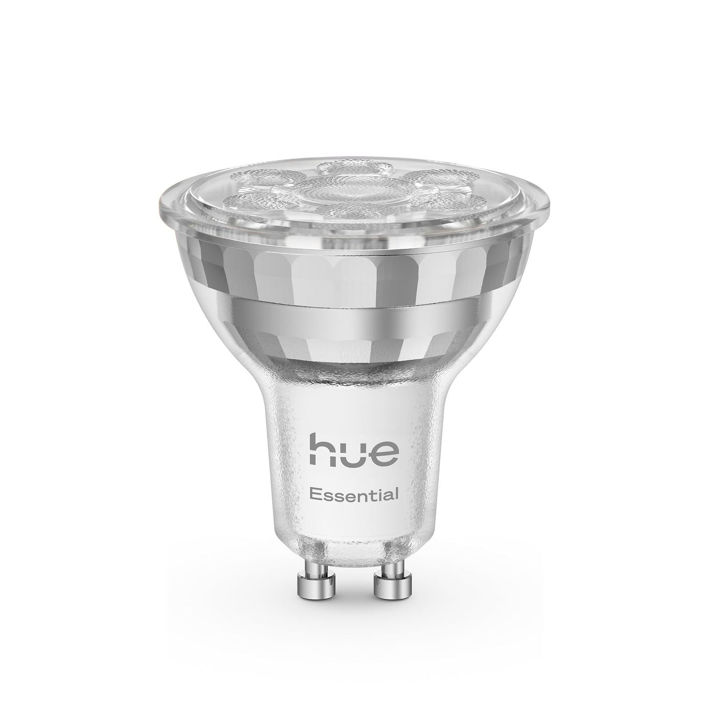 Philips Hue Essential Smart LED GU10 Spotlight, white and colored, 2200K-6500K, 345 lumen energy-saving lamp, dimmable, LED bulb compatible with Alexa, Google Assistant, and Apple Home, pack of 1 - 929004235701