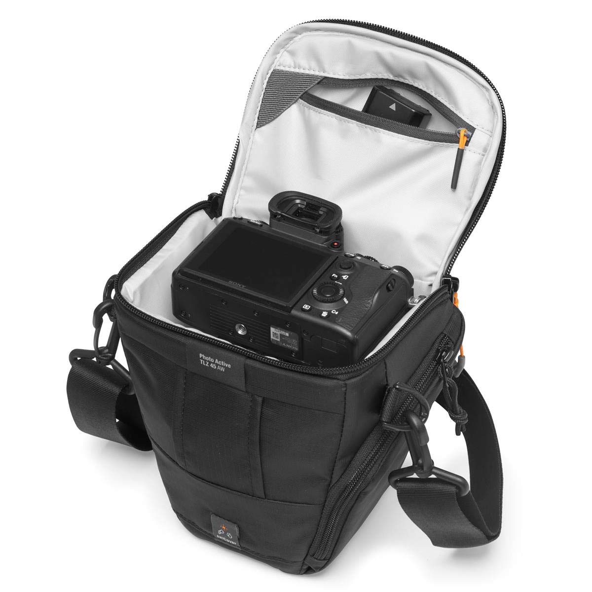 Lowepro Photo Active TLZ 45 AW Toploader for DSLR and mirrorless cameras - Removable shoulder strap - Storage pockets - for mirrorless such as Sony Alpha 9 - LP37345-PWW