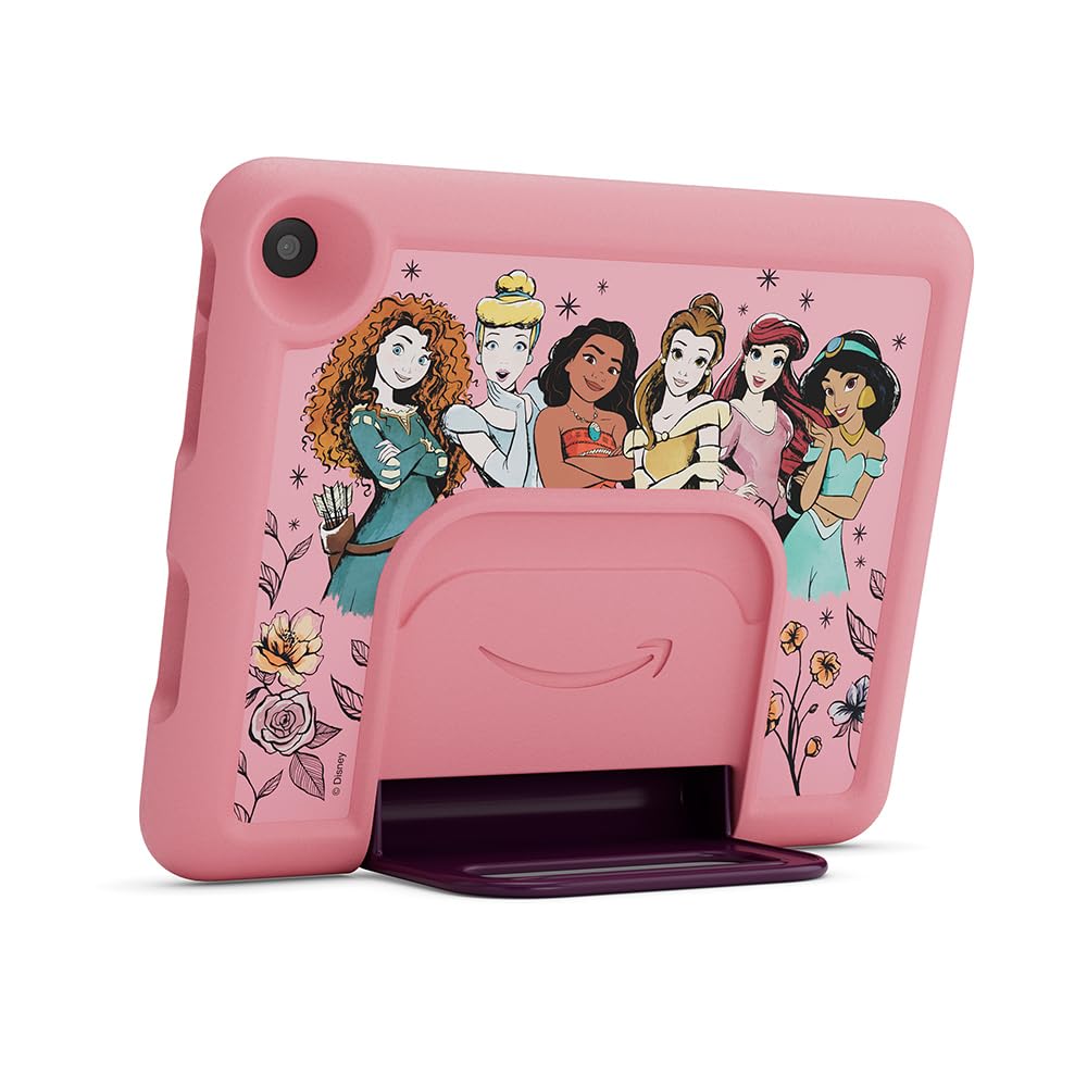 Amazon's new child-friendly case for the Fire HD 8 tablet (only suitable for 12th generation tablets), Disney Princess design - 53-100123