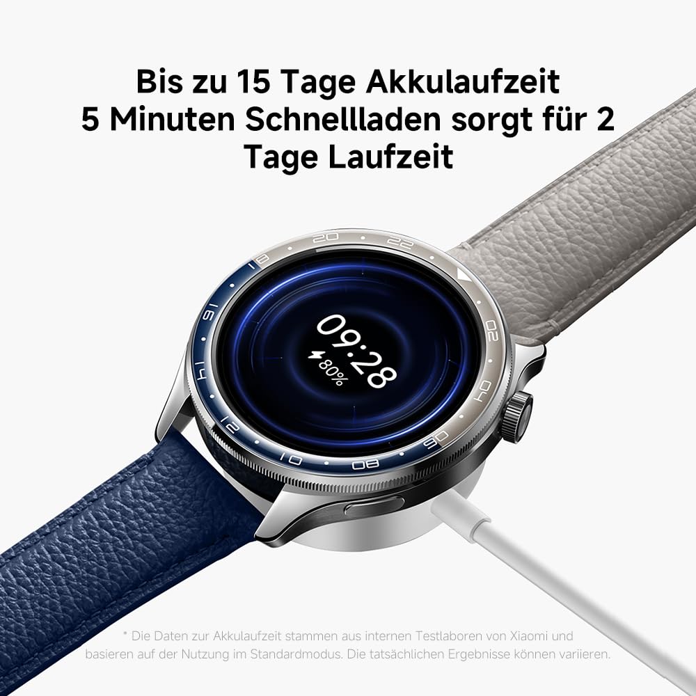 Xiaomi Watch S4 Silver – 1.43" AMOLED, 2200 Nits, 15 day battery, 5ATM waterproof, heart rate & SPO₂ sensor, Bluetooth 5.3, aluminum housing - BHR9197GL