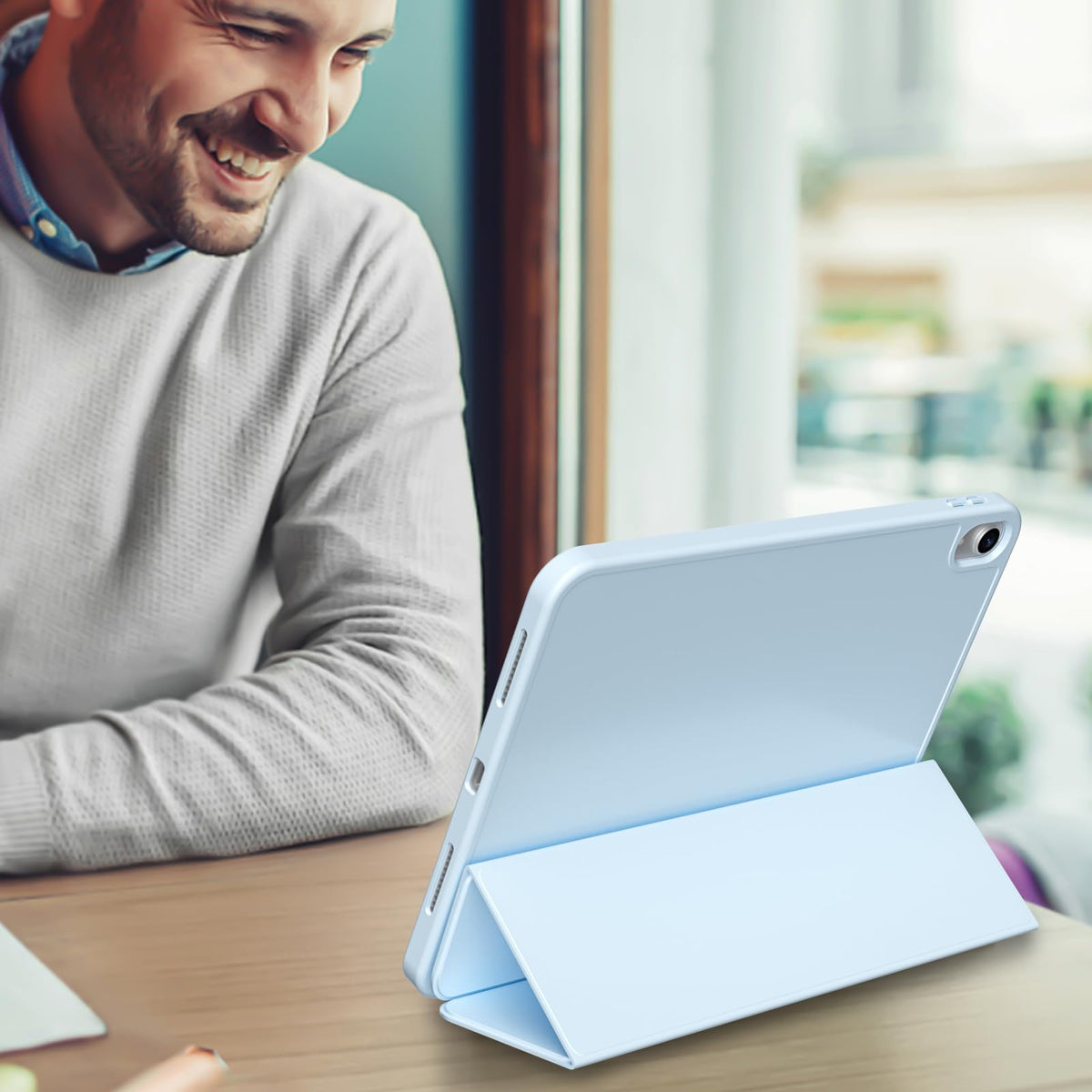 GKABXY Case for iPad (A16) 11th/10th Generation 11/10.9 Inch, Light Blue