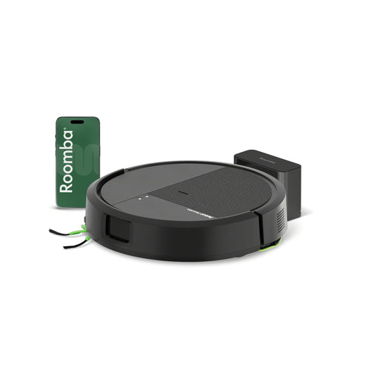 iRobot Roomba® 115 Combo Vacuum and Mopping Robot, 15k Pa suction power, brushes and mopping pad included, navigation with Clearview™ LiDAR, Black - Y414040
