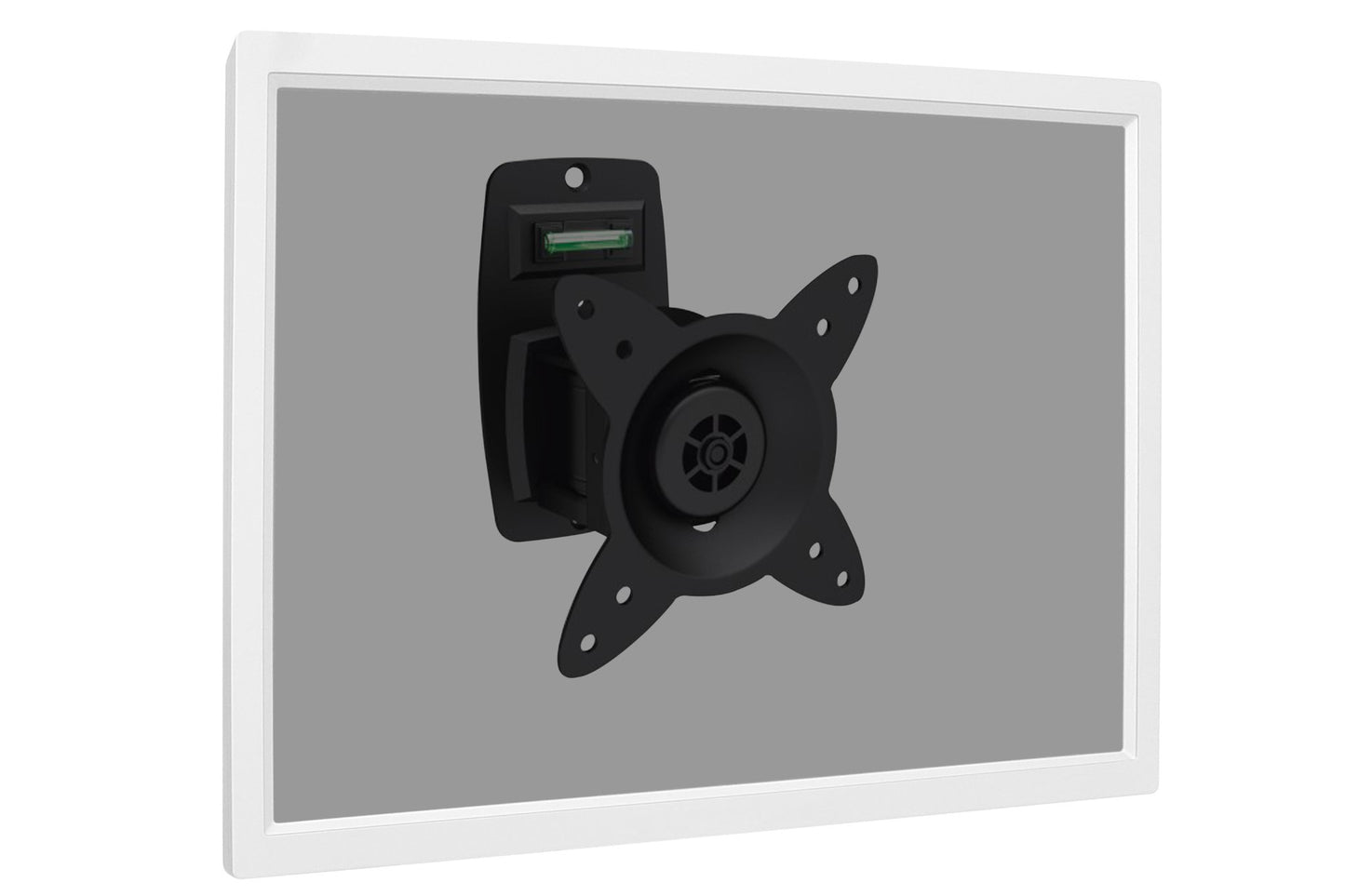DIGITUS TV monitor wall mount, swivel function +/- 15°, rotatable 360°, up to 15 kg, up to approx. 27" monitors, black (pack of 2) - DA-90350