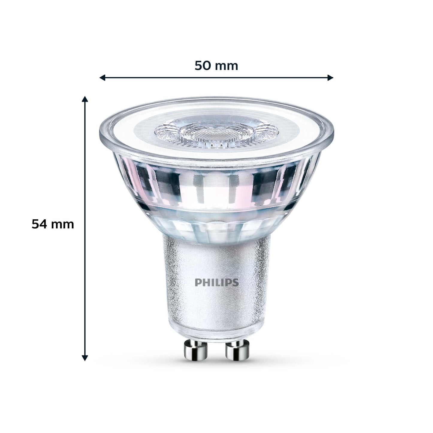 Philips LED Classic GU10 lamps pack of 6 (35 W), reflector LED spots with warm white light, energy-saving lamps with a long useful life, warm white - 929001217896
