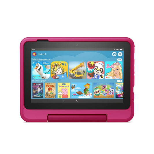 Child-friendly case for the Fire 7 tablet (only compatible with 12th generation, 2022), for ages 6 and up, rainbow design - 53-028174
