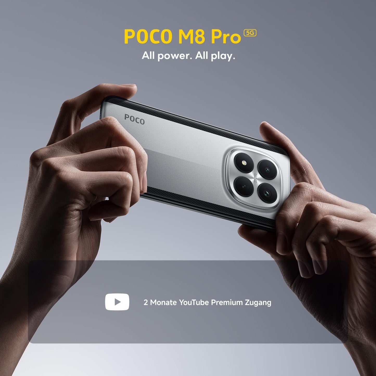 XIAOMI Poco M8 Pro 5G Smartphone, 12 GB RAM + 512 GB Storage, Mobile Phone with Android, 6.83" 1.5K CrystalRes AMOLED, 50 MP Light Fusion 800 with OIS, IP68, Black, 2 Year Warranty - MZB0NFVEU