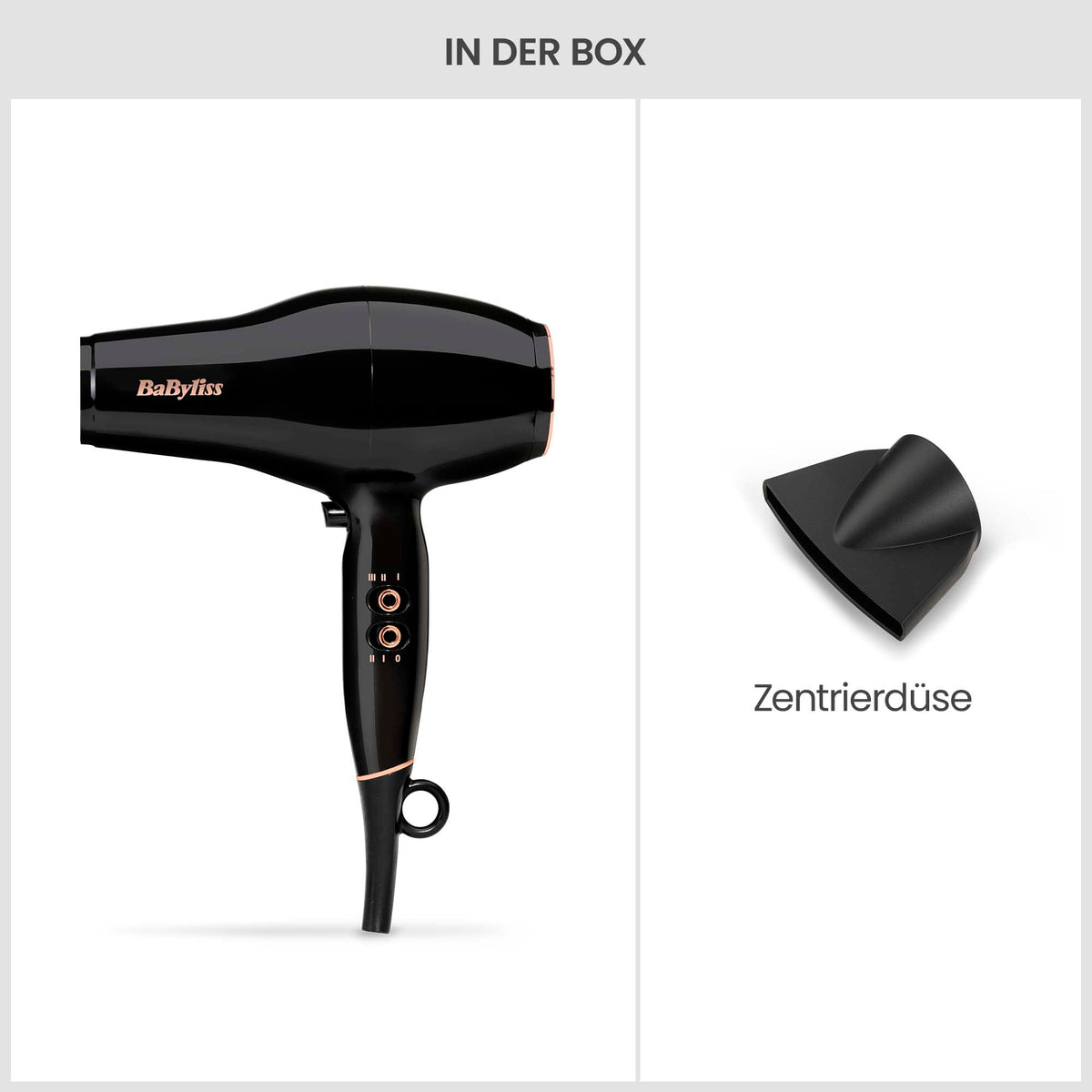 BaByliss Hair Dryer Pro Power – Powerful 2300W Hair Dryer, Professional Salon AC Motor, Anti-Frizz Ion Technology, 3 Heat Settings & 2 Speed Levels, Black, D5245E
