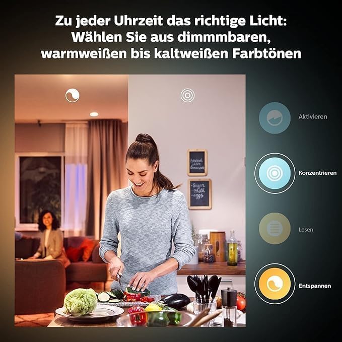 Philips Hue White Ambiance E14 LED lamp double pack, dimmable, all shades of white, controllable via app, compatible with Amazon Alexa (Echo, Echo Dot) - 929002294404
