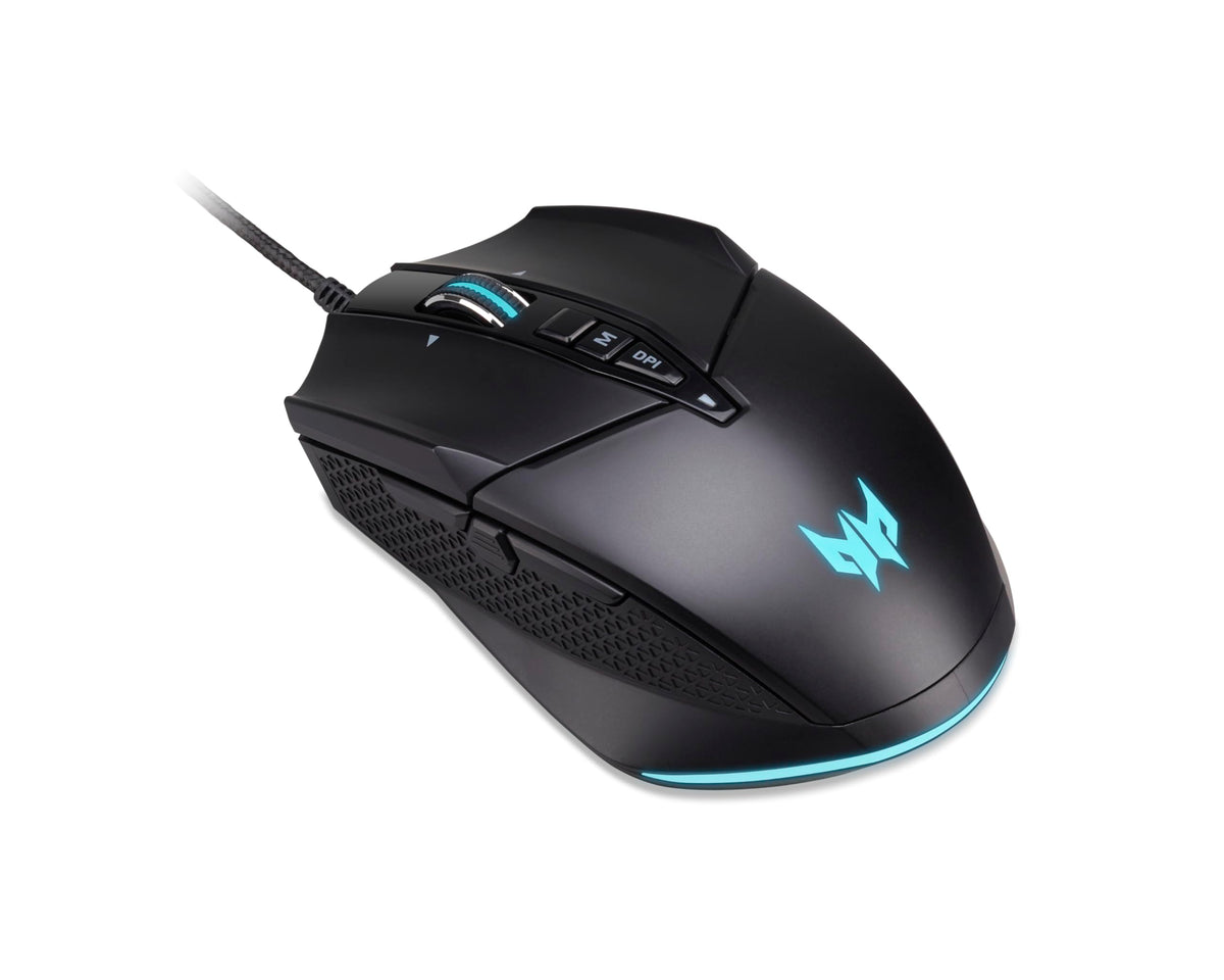 Acer Predator Cestus 335 Maus de gaming (19.000 DPI, 400 IPS Tracking, 10 taste programabile, timp de reacție de 0,5 ms, iluminare RGB), negru - GP.MCE11.02G