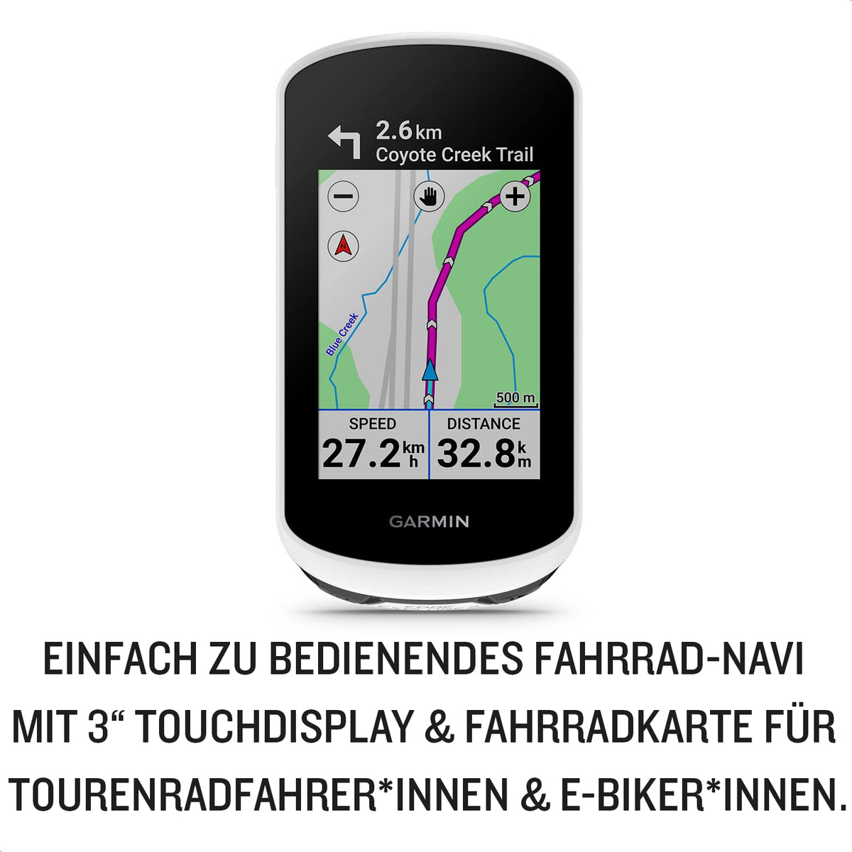 Garmin Edge Explore 2 - GPS pentru biciclete pentru cicliști de tură și utilizatori de E-Bike, ecran tactil de 3", utilizare ușoară, rutare specifică pentru E-Bike, hartă europeană preinstalată și autonomie a bateriei de până la 16 ore. - 010-02703-10