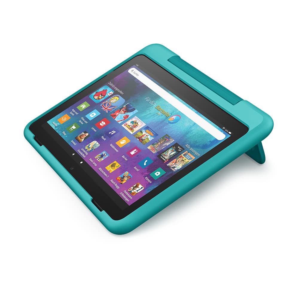 Child-friendly case from Amazon for the Fire HD 8 tablet (only compatible with 12th generation, 2022), teal - 53-028589