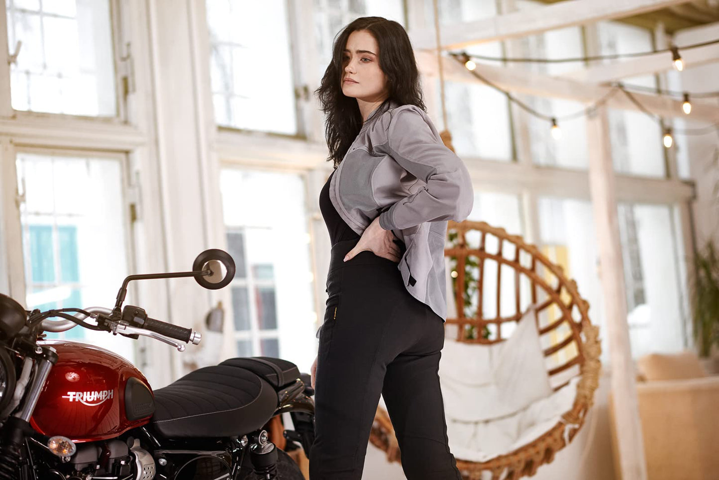 SHIMA OpenAir Motorcycle Jacket Women's with Protectors AirForce Back Protector Motorcycle Jacket Summer Mesh Ventilated Textile Jacket Protective Jackets Protector Jacket Airy (Women, Black, XS) - OPENAIR
