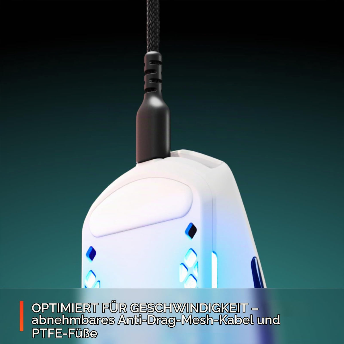 SteelSeries Aerox 3 Wireless - RGB Gaming Mouse with Surface Holes - Ultra-lightweight, water-resistant design - Optical TrueMove Air Sensor with 18,000 DPI - Snow - 62608