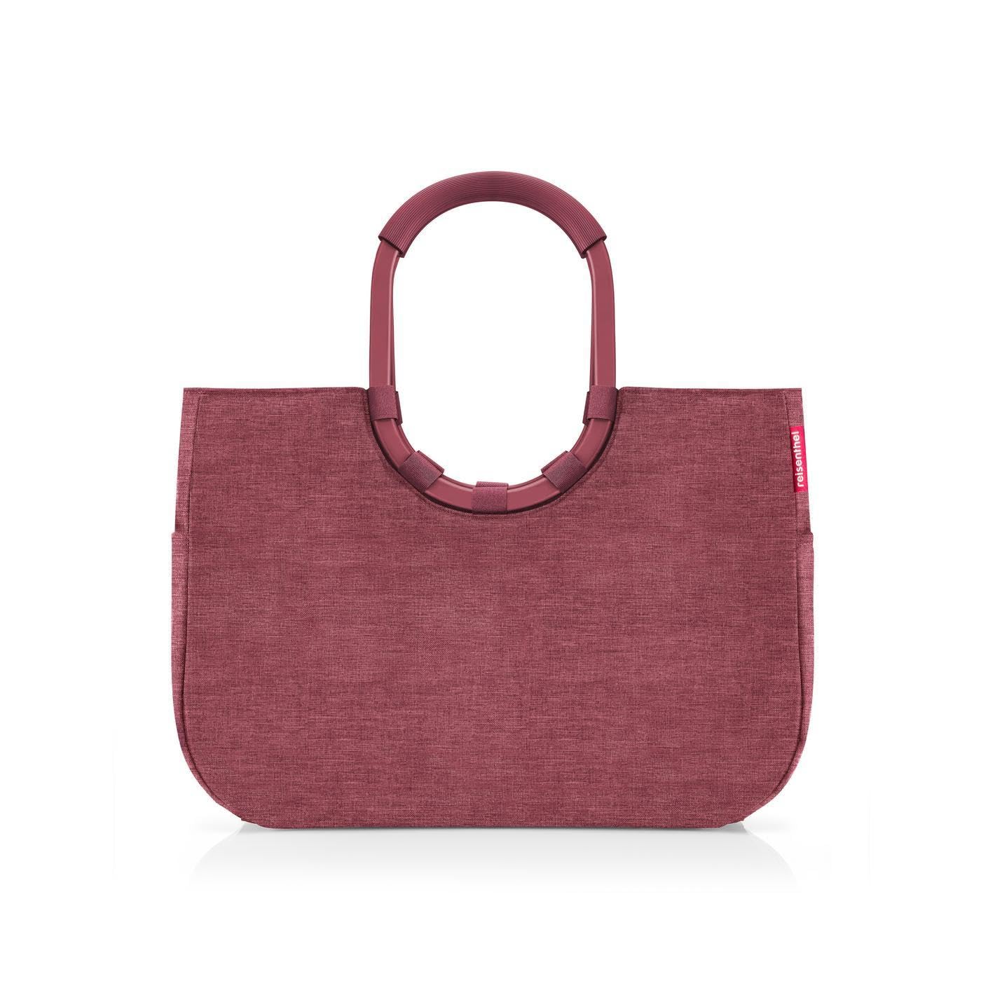 reisenthel loopshopper L twist maroon – sturdy bag with practical compartments made from recycled PET bottles – charming and water-repellent design - OR3104
