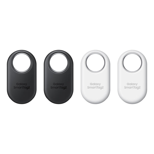 Samsung Galaxy SmartTag2 Bluetooth Tracker, Compass View, Nearby Search, Up to 500 Days Lifetime, Waterproof, Black/White (Pack of 4) - EI-T5600KWEGEU
