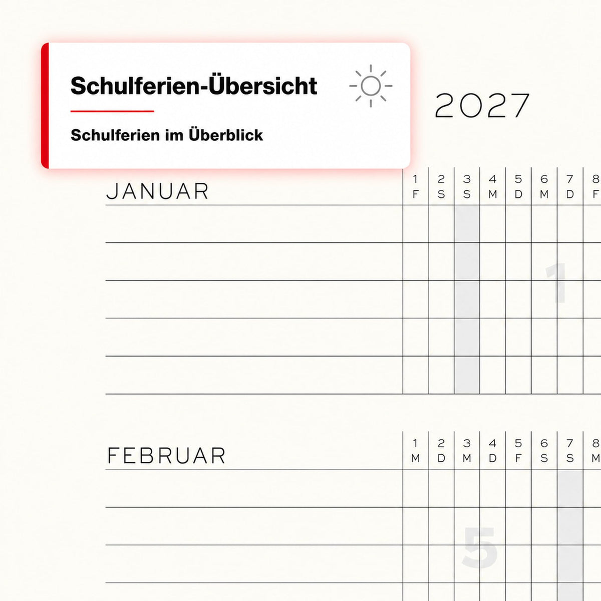 LEUCHTTURM1917 Calendar săptămânal 2027 punctat mediu (A5) cu caiet - Planificator de întâlniri german, floarea soarelui, ianuarie-decembrie 2027, prezentare generală săptămânală în stânga + pagină cu note în dreapta - 400093
