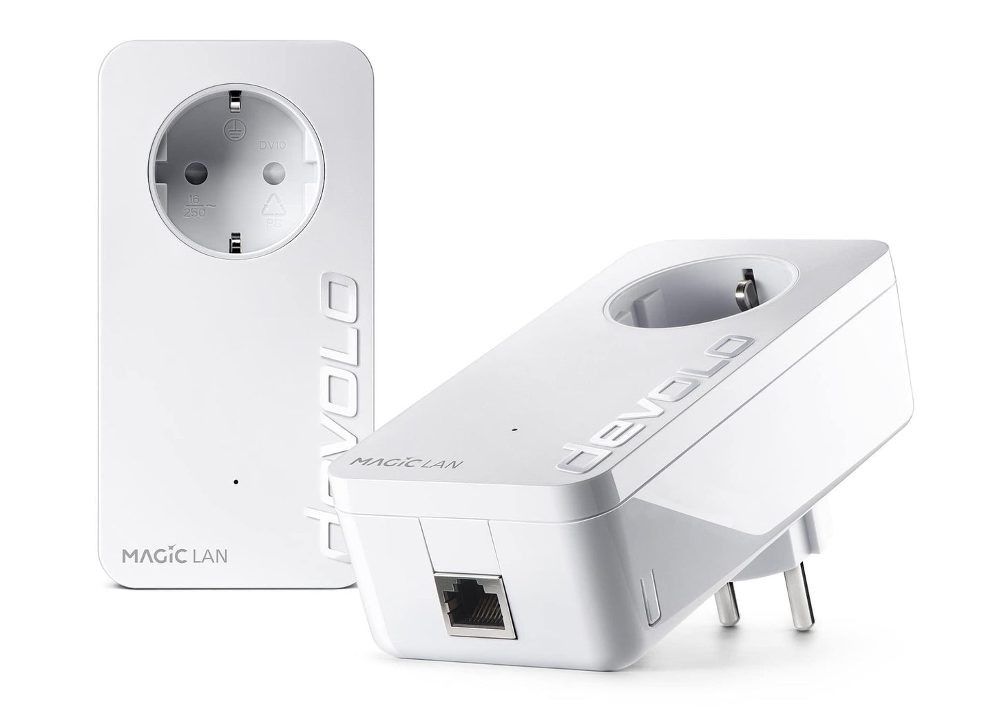devolo Magic 1 LAN Starter Kit, LAN Powerline Adapter, up to 1,200 Mbit/s, 1x Gigabit LAN port, ideal for home office, dLAN 2.0, white - 8411