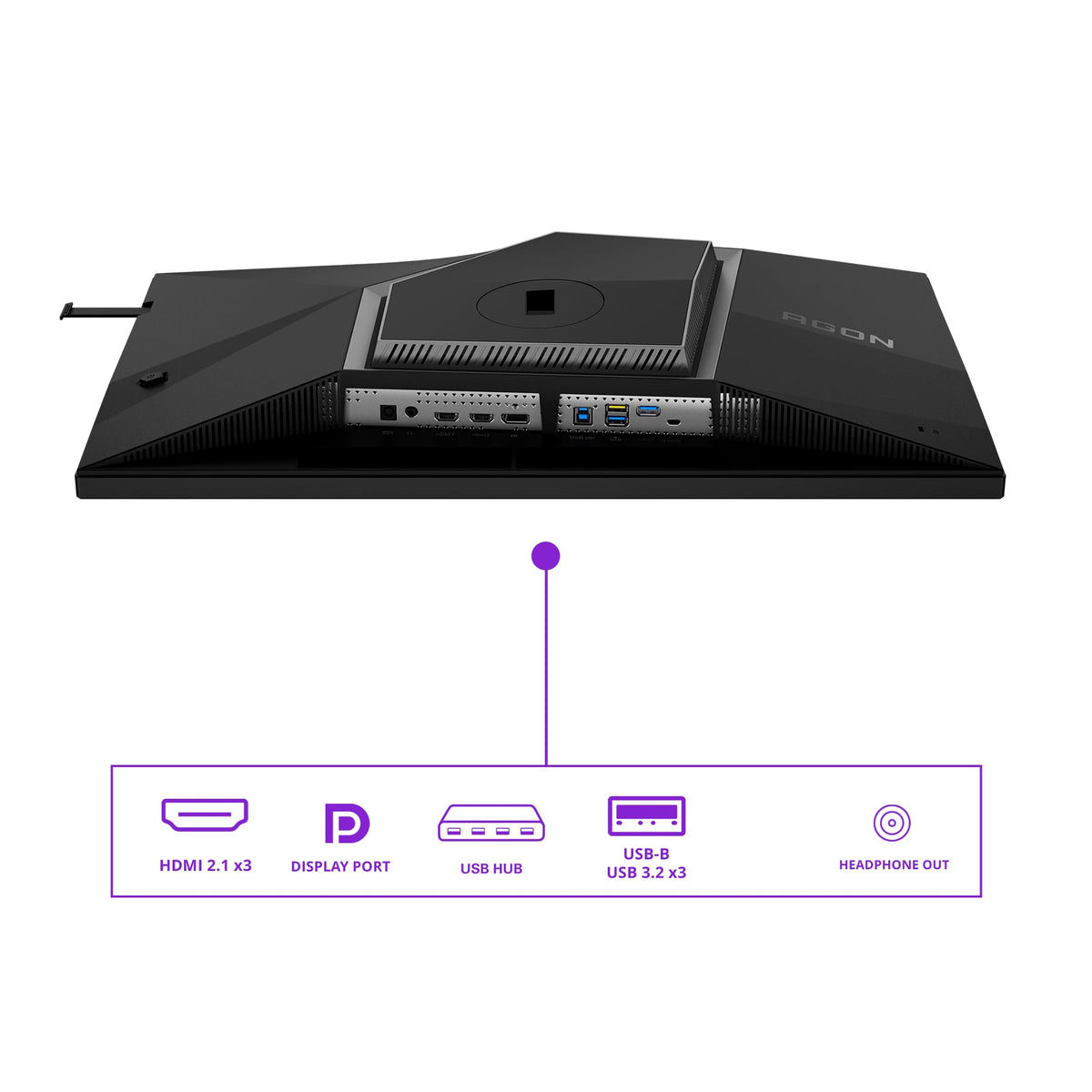 AOC AG276QSG2 Monitor de gaming WQHD de 27 inch, cu hub USB, 360Hz, panou Fast IPS, 1ms GtG, HDR10, compatibil G-Sync, ajustare pe înălțime, difuzoare, (2560x1440 HDMI 3X 2.1 TMDS DP 1x 1.4) negru