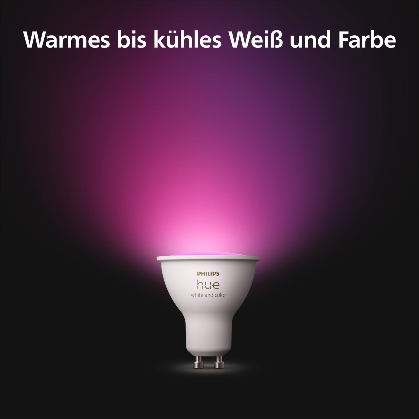 Philips Hue White & Color Ambiance GU10 LED spot pack of 2 (400 lm), dimmable LED lamps for the Hue lighting system with 16 million colors, smart light control via voice and app - 8720169229815