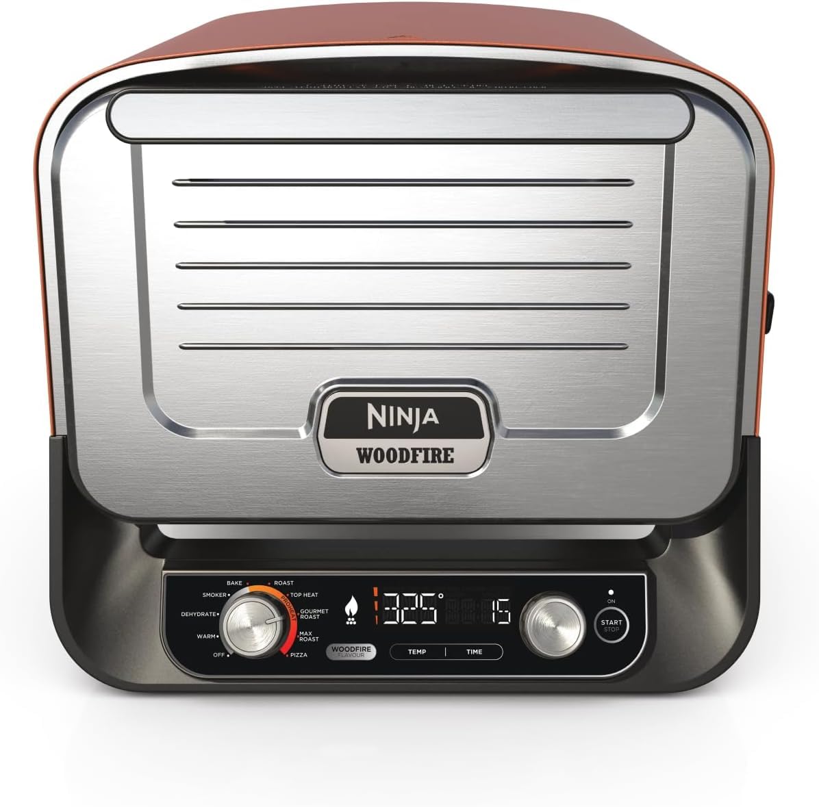 Ninja Woodfire Outdoor Oven, 8-in-1 Pizza Oven, BBQ Smoker with Grilling Rack - OO101EU