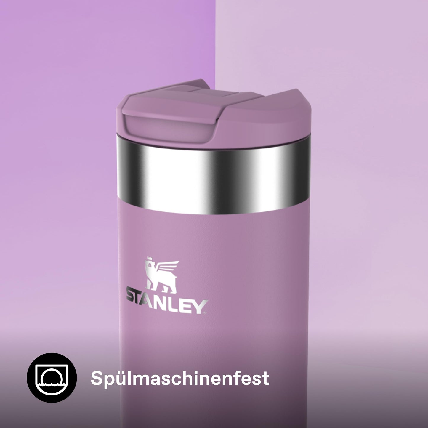 Stanley 1913 Aerolight Transit Thermo Mug 0.35L - Keeps Hot for 4 Hours - Dishwasher Safe - Coffee Mug To Go Leak-Proof - Compatible with Common Car Drink Holders - Lilac - 10-10788-150