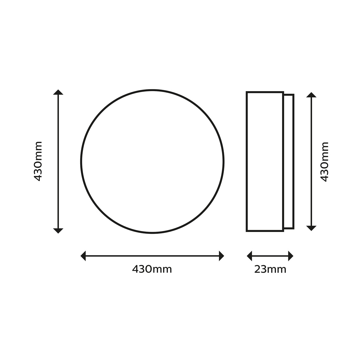 PHILIPS LED SceneSwitch Ceiling Light (22 W), LED ceiling light with 3 brightness levels and warm white light, energy-saving room lighting with EyeComfort, white, 43cm - 929002666801