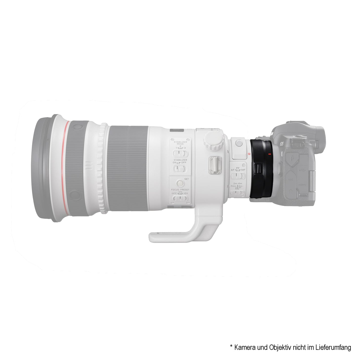 Canon bayonet adapter EF-EOS R for EOS R system cameras compatible with EF and EF-S lenses black - 2971C005