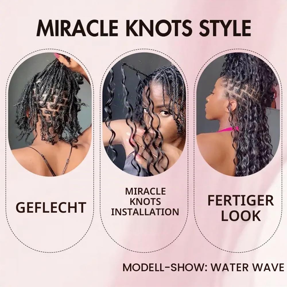 QVR Pro Pre Separated Water Wave Feather Crochet Păr Uman Bulk Pre Looped și Ușor Knotless Invisiable Knot Cu Sârmă Culoare Maro Închis 45 cm 56 Gram/Pachet