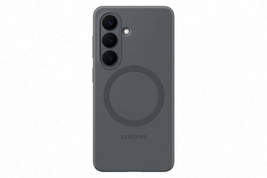 Samsung Silicone Magnet Smartphone Case EF-ES942, case for the Galaxy S26, mobile phone case with magnetic ring for attaching accessories, carbon look, protective case, shockproof, thin and easy to grip, black - EF-ES942CBEGWW