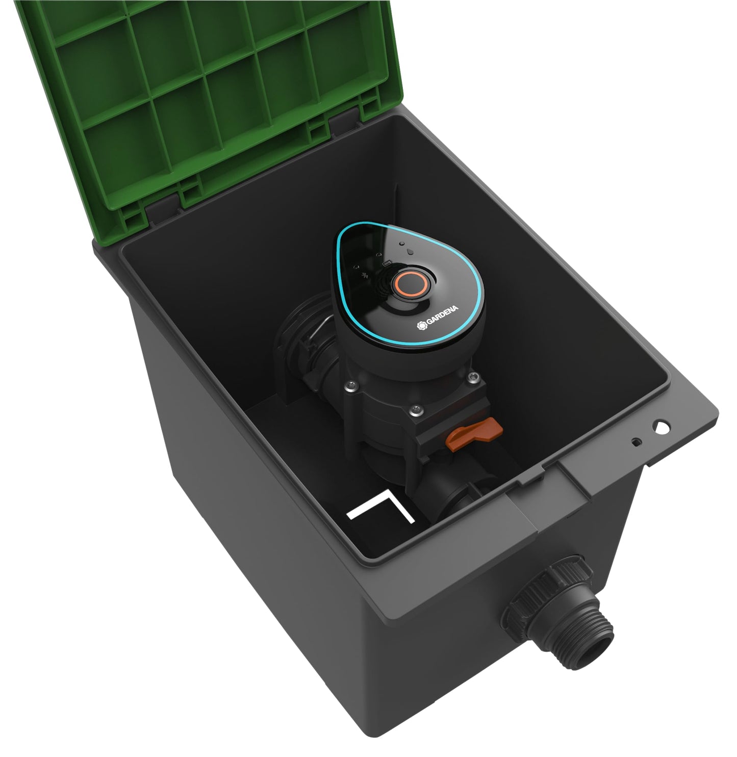 Gardena Irrigation Valve 9 V Bluetooth: Irrigation control programmable with Bluetooth app, range up to 10 m, 6 independent schedules (01285-20)