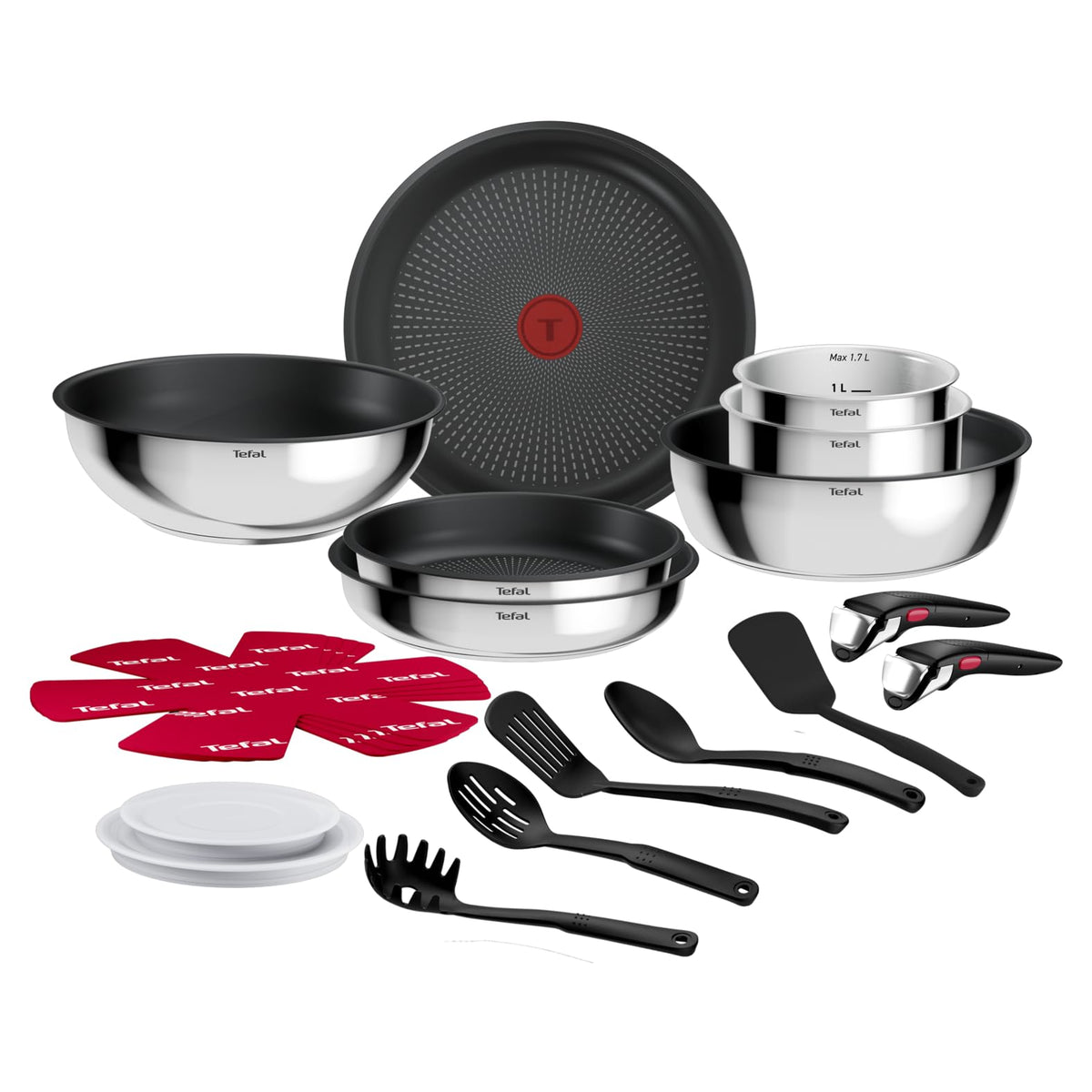 Tefal Ingenio Comfort Max 20-piece Cookware Set, stackable, space-saving - L966KS44