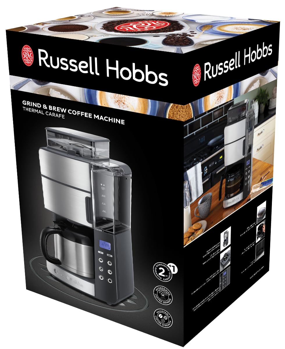 Russell Hobbs Filtru de cafea Grind&Brew, 1,25 l, 1-10 căni - 25620-56