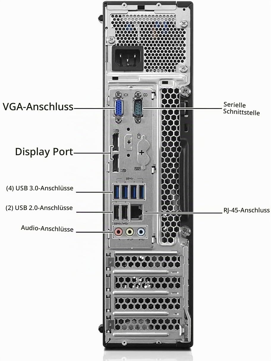 Lenovo ThinkCentre M800 SFF Desktop Computer, Intel Core i3-6100, 8GB RAM, 256GB SSD, WiFi, Bluetooth, US QWERTY Keyboard, Windows 11 Pro (Refurbished)