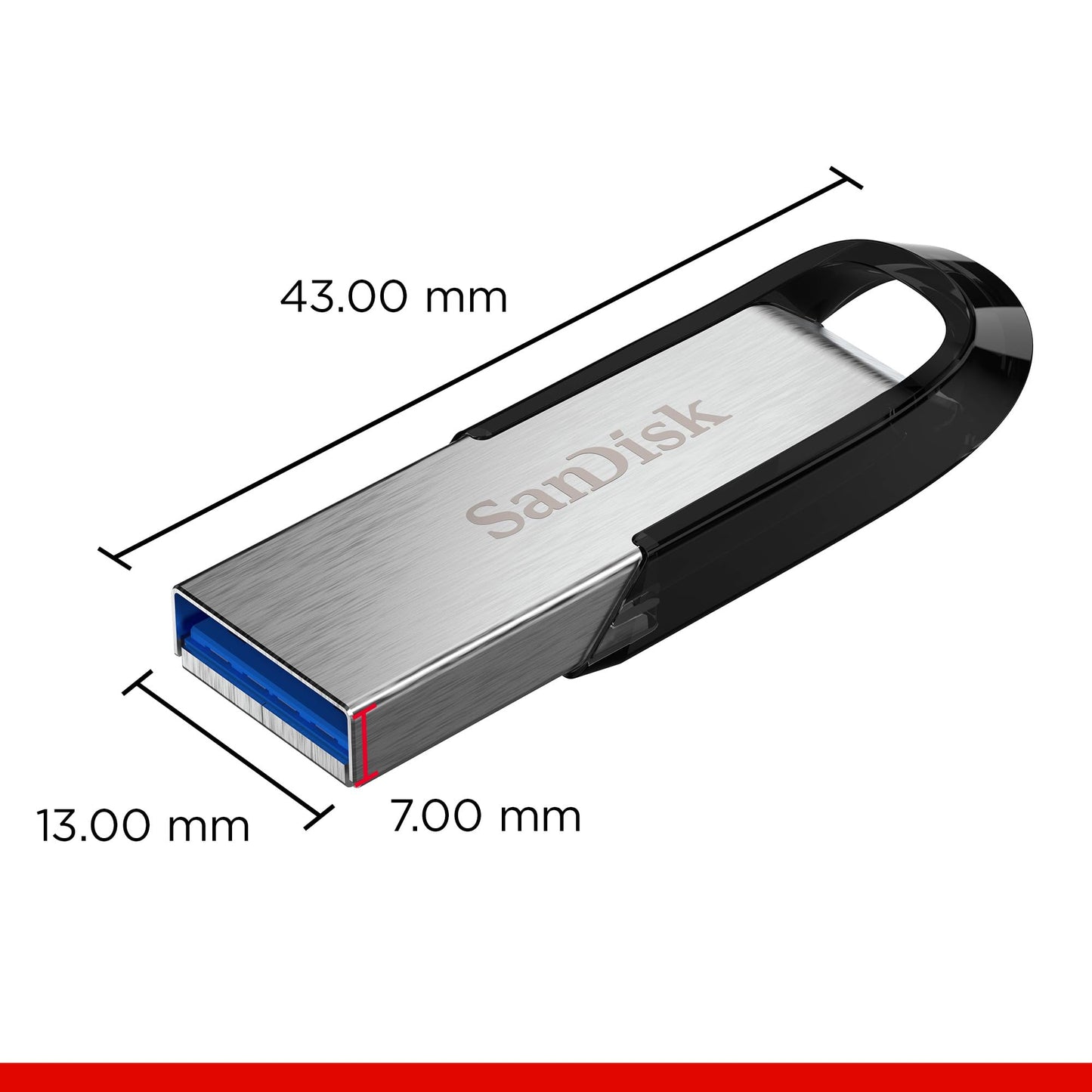 SanDisk Ultra Flair USB 3.0 Flash Drive 256GB (Durable and Elegant Metal Housing, Password Protection, 150MB/s Read) Black - SDCZ73-256G-G46