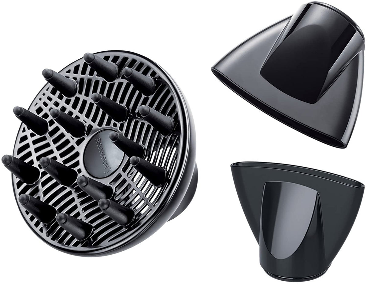 Remington Professional Hair Dryer Ionen Pro-Air (2300 W, 130 km/h, powerful & durable AC motor with true cold shot, 3 heat settings and 2 speed settings, two styling nozzles + diffuser), AC5999 - 45506560100