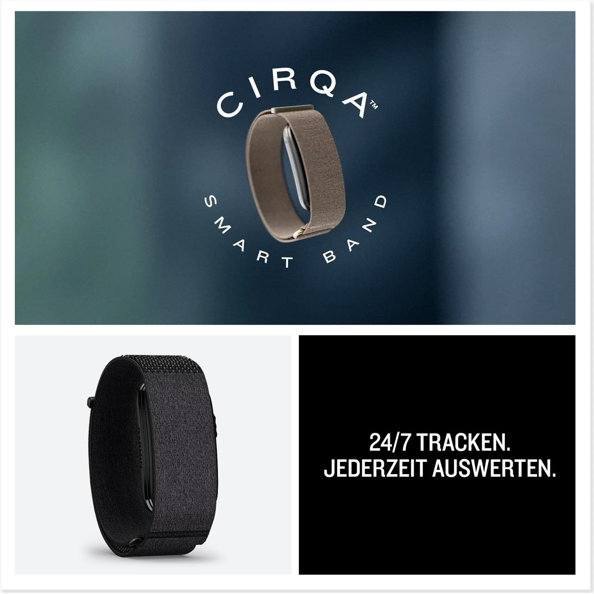 Garmin CIRQA Smart Band, Fitness Tracker without Display, S/M, Black - 010-04675-10