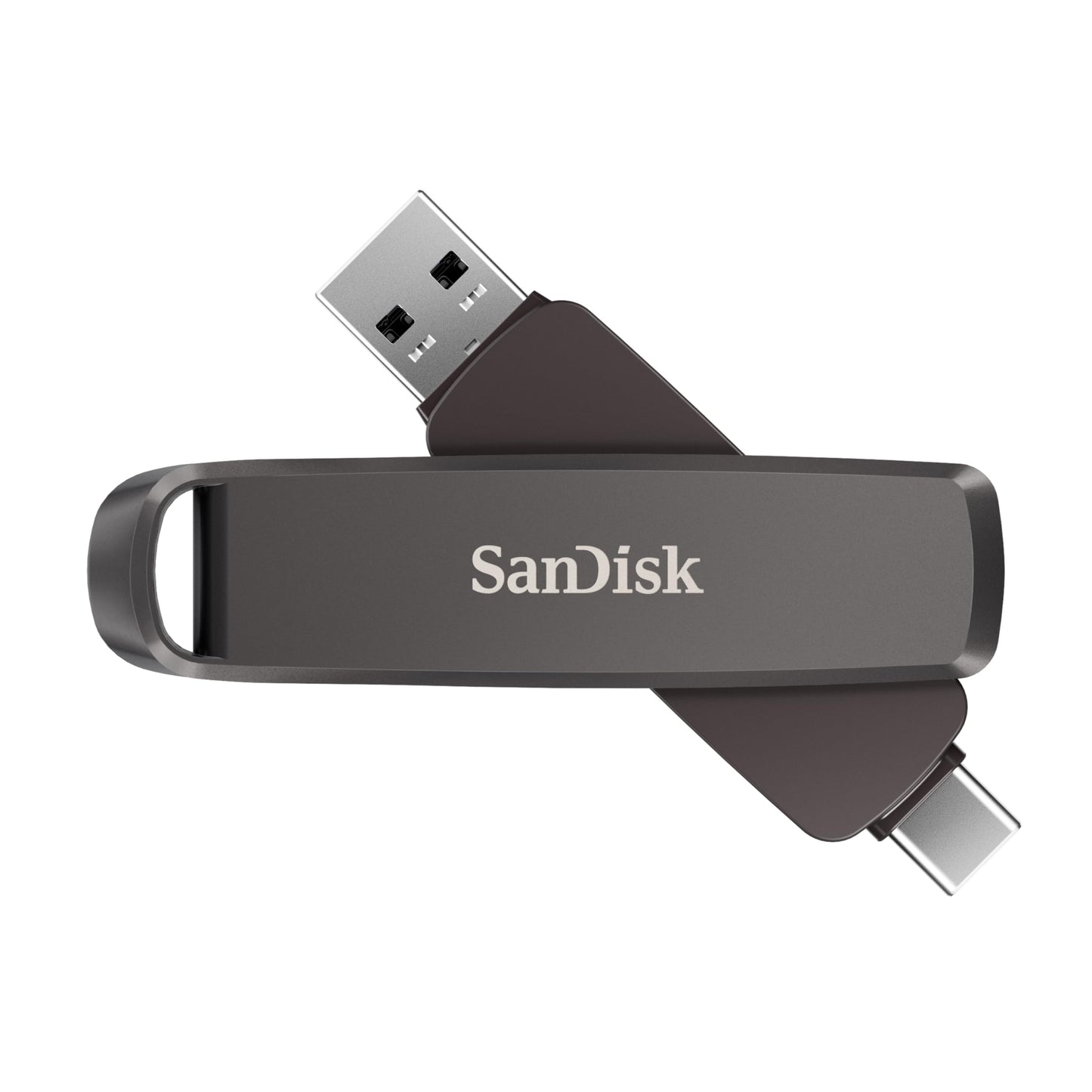 SANDISK Extreme PRO DUAL Drive 1 TB, flash drive 2-in-1 USB Type-A and USB Type-C, high performance, read speed up to 1000 MB/s, automatic backups, file management, metal housing, black - SDDDE1-1T00-G46